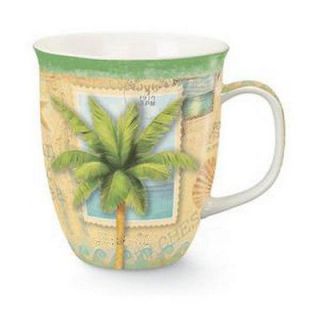 Coastal Palm Tree Sun and Sea Coffee Latte Tea Harbor Mug