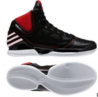 New Adidas adizero Derrick ROSE 2.5 Shoes 2012 Black Red White