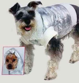 NEW Pet Metallic Silver Dog Jacket Coat; Size S M L