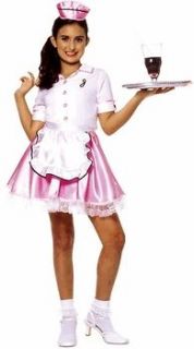 Childs 50s Waitress Halloween Holiday Costume Party (Size Small 4 6)