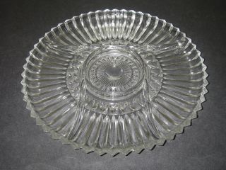 Kromex Lazy Susan Hostess Glass Serving Tray Relish Divided 5 Part 11