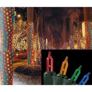 Mini Christmas Net Style Tree Trunk 2 x 12 Wrap Lights  Green Wire