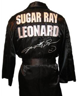 SUGAR RAY HAND SIGNED BOXING ROBE WITH PROOF AND COA