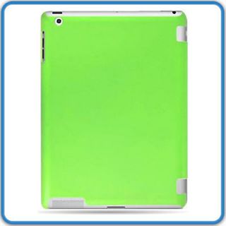 NEON GREEN RUBBERIZED PLASTIC TABLET COVER CASE FOR APPLE NEW IPAD 3
