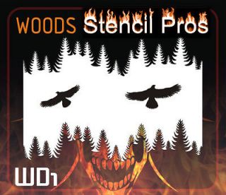 airbrush stencil Woods Trees Eagles Template wd 1 harley Stencil Pros