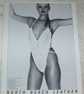 Beach Leather swimwear & FIDJI perfume Guy Laroche sexy Girl Snake AD