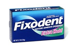 Fixodent Extra Hold,Denture Adhesive Powder   2.7 oz (PACK OF 3)