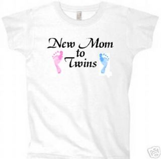 Mom Mommy New Baby TWINS custom womens ladies t shirt