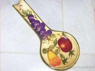 New Tuscan FRUIT SPOON REST Apple GRAPES Pear STRAWBERRY Spoonrest