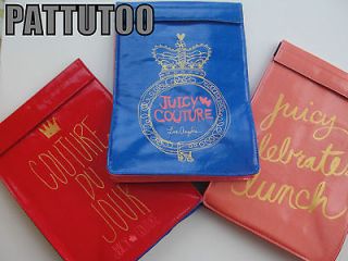 New! JUICY COUTURE LOGO INSULATED REUSABLE FOLDING PVC LUNCH BAG KIDS