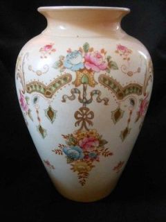 Precious Crown Devon Ware Fieldings Handpainted Antique Vase Circa