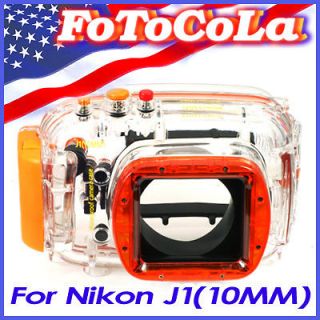 40M waterproof underwater camera housing case box f Nikon DSLR J1 10mm