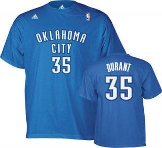 Kevin Durant adidas Blue Name and Number Oklahoma City Thunder T Shirt
