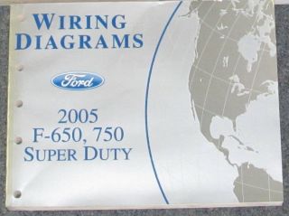 2005 Ford F 650 F 750 Super Duty Truck Wiring Diagram Manual
