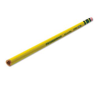 12 Dixon Ticonderoga Tri Write Woodcase Pencils
