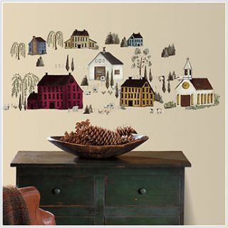 Primitive Wall Stickers Country Houses Room Decor FARM Rustic 40 BiG