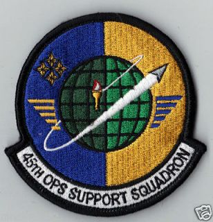 ORIGINAL   45th SPACE OPERATIONS SQ.  USAF DOD VELCRO BACK SPACE PATCH