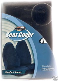 DODGE CHEVY BUCKET SEAT COVERS CAR TRUCK VELOUR BLUE