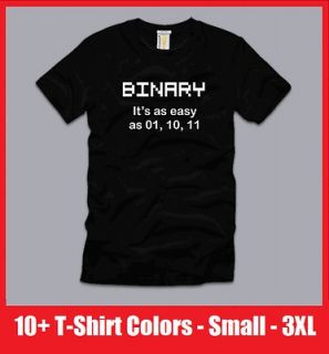 BINARY geek t shirt code funny pixels reddit nerd programmer S M L XL