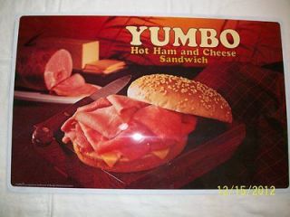1970s Burger King Yumbo Ham and Cheese Sandwich Sign Advertising
