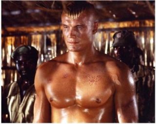 DOLPH LUNGREN color shirtless still RED SCORPION (l352)