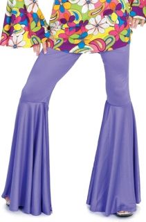 Purple Hippie Disco Bell Bottom Halloween Costume Pants