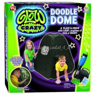 NEW Glow Crazy Doodle Dome Tent w/ Glow In The Dark Wand