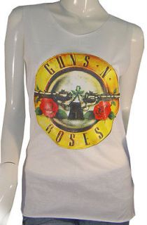 Guns N Roses Rock Band Printed T shirts Tank Top Vest White Singlet