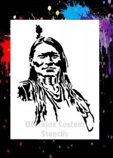 Indian Warrior 01 Airbrush Stencil,Templa te