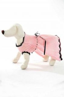 DOG PINK SWEATER DRESS Girl Female Slip On Soft Puppy Winter Clothes