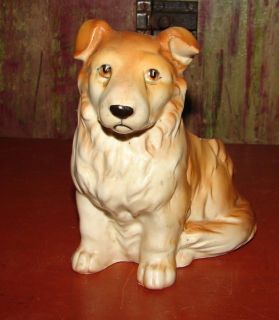 Vintage Napcoware Japan Collie Retriever Dog Planter Figurine