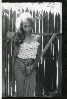 1960s McQueeney Photo~gorgeous ebony pin up girl outdoors, nice