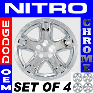 PC Set 07 11 Dodge Nitro 17 Chrome Wheel Skins Hubcaps Covers Hub