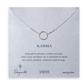 Dogeared Sterling Silver Karma Necklace 18