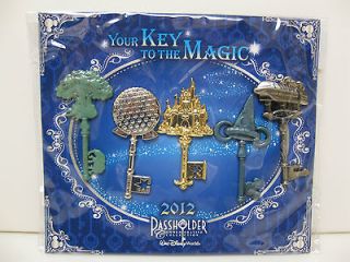Disney Parks 2012 KEY TO THE MAGIC ANNUAL PASS HOLDER 5 PIN SET