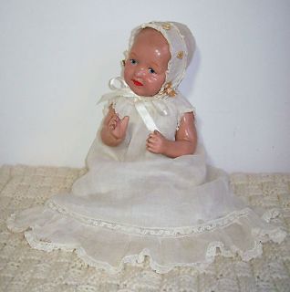 celluloid Parsons Jackso n baby doll 12” with Christening dress
