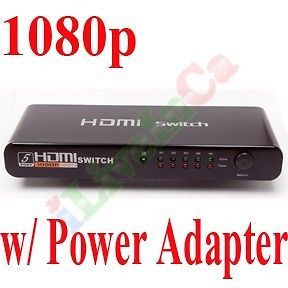 Newly listed 5 Port 1080P Video HDMI Switch Switcher Splitter for HDTV