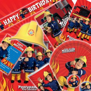 Fireman Sam Childrens Party Partyware Tableware All in One Listing