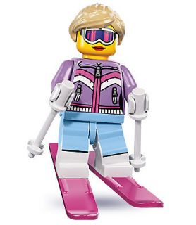 Newly listed LEGO Downhill Skier woman lady pink 8831 Series 8