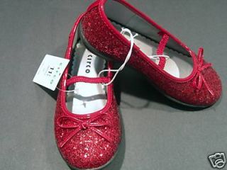 Girls 6 Ruby Red Sparkle Dorothy Wizard Oz Shoes Costume Dress Up NWT