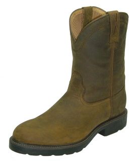 Twisted X Mens Work Pull On 10 MSP0001 Boots New Brown