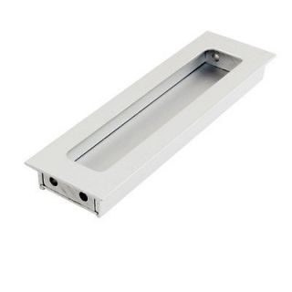 Drawer Door Rectangle Recessed Flush Pull Handle Silver Tone 14.5cm