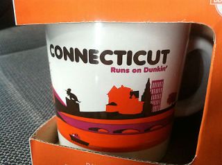 DUNKIN DONUTS,State of Connecticut,Ceramic DESTINATIONS COFFEE CUP MUG