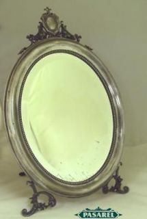 Rare Norblin Silver Wood Dresser Mirror Warsaw Ca 1880
