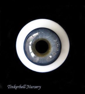 22mm SOLID LAUSCHA FA BLUE/GREY GLASS EYES TINKERBELL NURSERY for