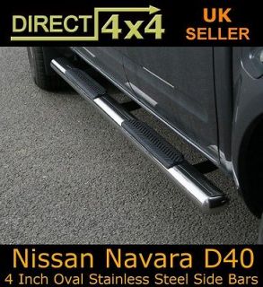 Navara D40 4 Inch Oval Side Bars Side Steps Running Boards Accessories