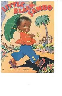 VINTAGE 1942 Little Black Sambo Story BOOK NO Paper Dolls LaZER REPRO