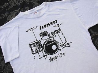 Newly listed Ludwig Drum Classic Vintage T shirt WHITE new ( S )