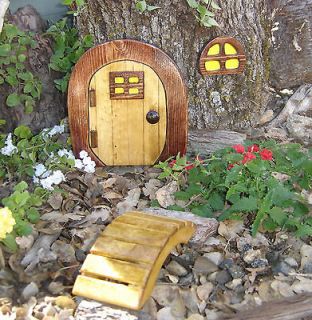 Handmade Fairy Garden, Fairy, Gnome, Hobbit, Elf, Troll Door, Dark
