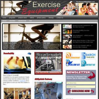 Established EXERCISE EQUIPMENT  Website For Sale.(Websites by